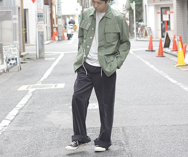 オーラリー WASHED FINX RIPSTOP FATIGUE JACKET-