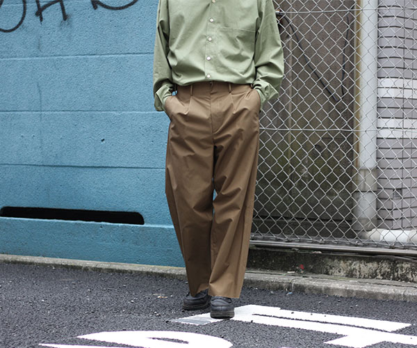 auralee HIGH COUNT CLOTH WIDE PANTS