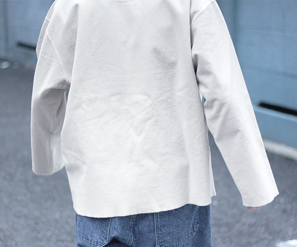 正規店仕入れの MILLED SUPER AURALEE トップス SWEAT P/O CUT-OFF 