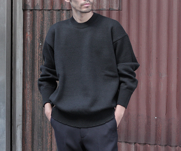 auralee felted wool knit v neck フェルト ニット - ニット/セーター