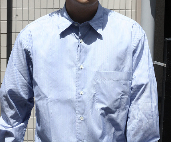 人気です!!AURALEE, FINX SILK STRIPE SHIRTS. | andPheb Staff Blog