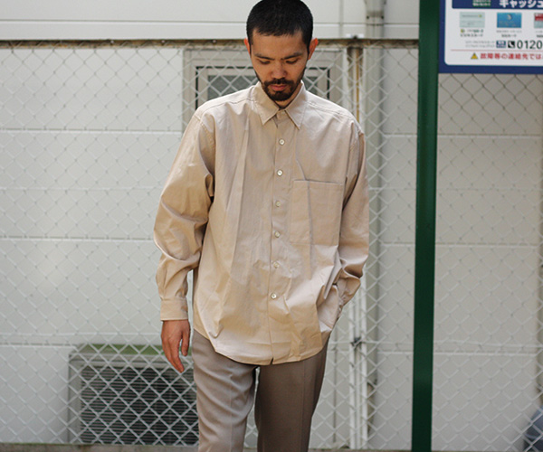 AURALEE WASHED FINX TWILL BIG SHIRTS