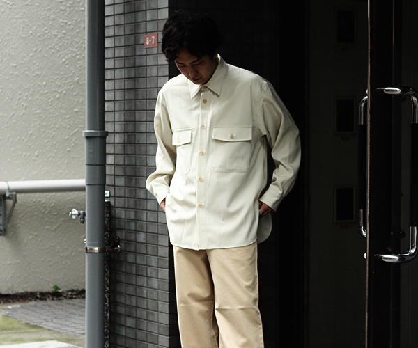 AURALEE  WOOL MAX GABARDINE SHIRT