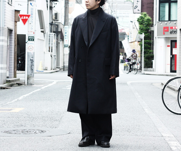 LIGHT MELTON DOUBLE-BREASTED COAT オーラリー