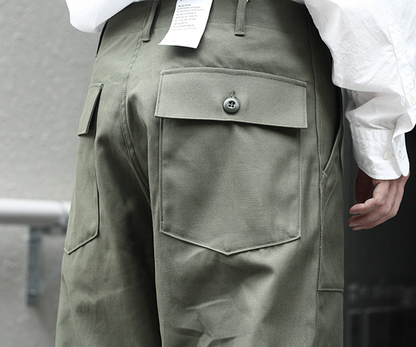 再入荷】CIOTA/シオタ “SUVIN COTTON REVERSED SATIN FATIGUE PANTS