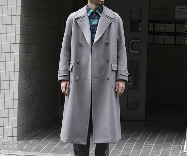 COAT】SCYE BASICS Wool Cashmere Melton Raglan Overcoat