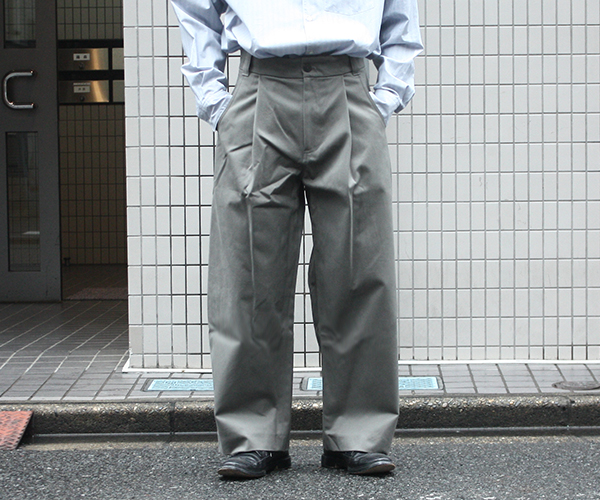 1/25(土)販売!!STUDIO NICHOLSON,BEN VOLUME PLEAT PANTS -TWILL