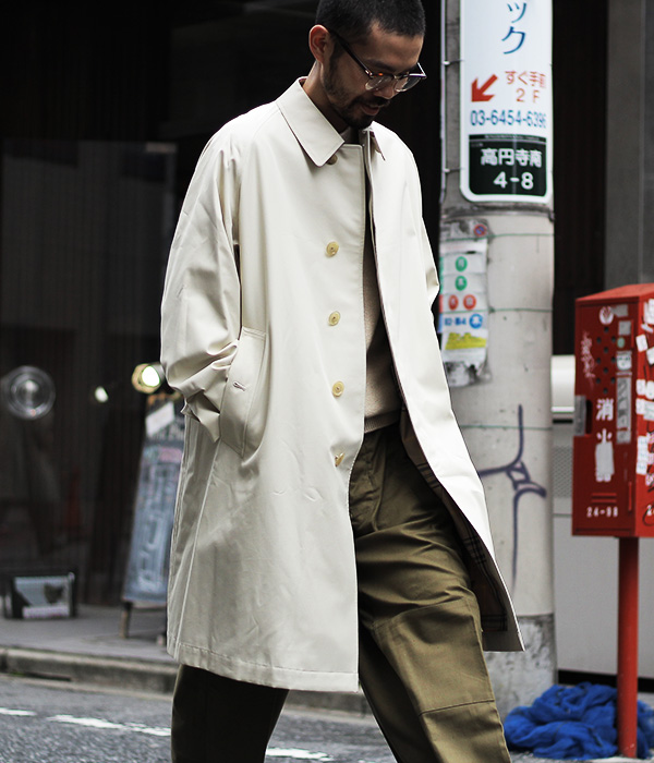 アナトミカSINGLE RAGLAN COAT 1GABARDINE BEIGE