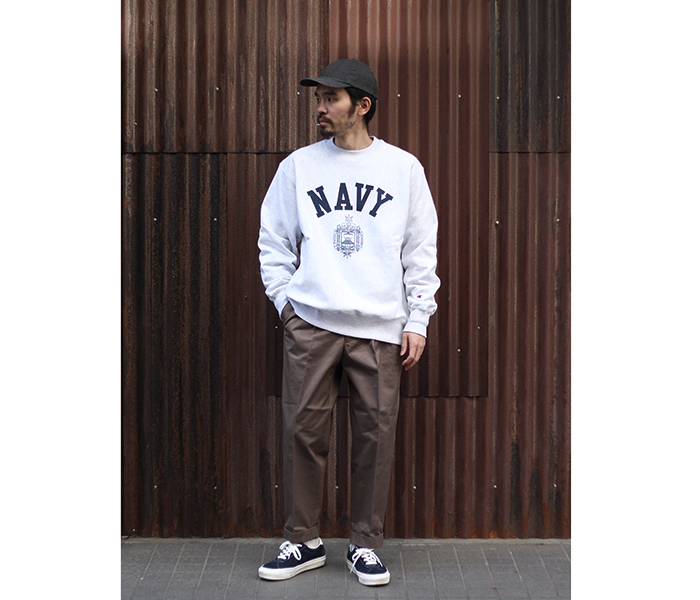 CHAMPION REVERSE WEAVE U.S.NAVY CREW NECK SWEAT SHIRT | andPheb