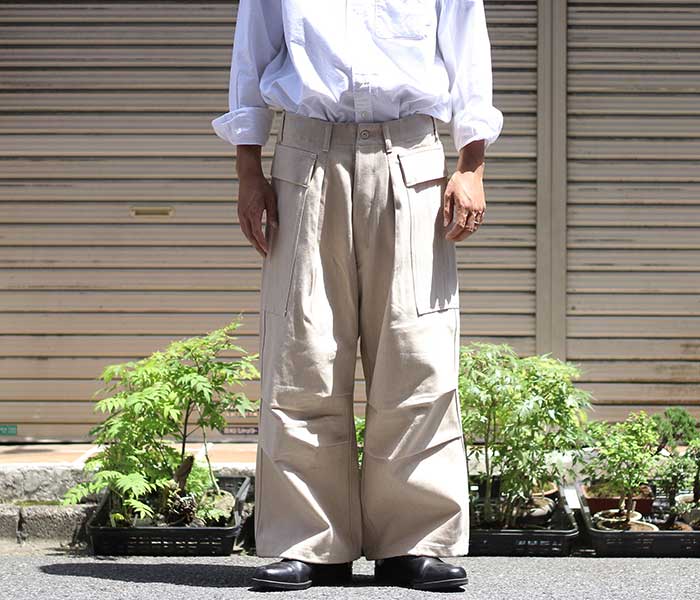 Herill Denim Cargo c/#Natural size 2ワークパンツ/カーゴパンツ