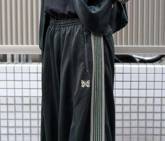 NEEDLES LOFTMAN別注 Narrow Track Pant 黒×黒-