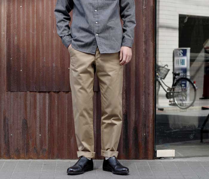 workers officer trousers チノ トラウザー 日本製 - チノパン