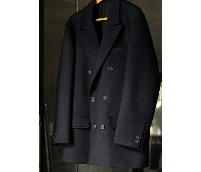 SCYE Wool Cashmere Melton D.B. Short Coat | andPheb Staff Blog
