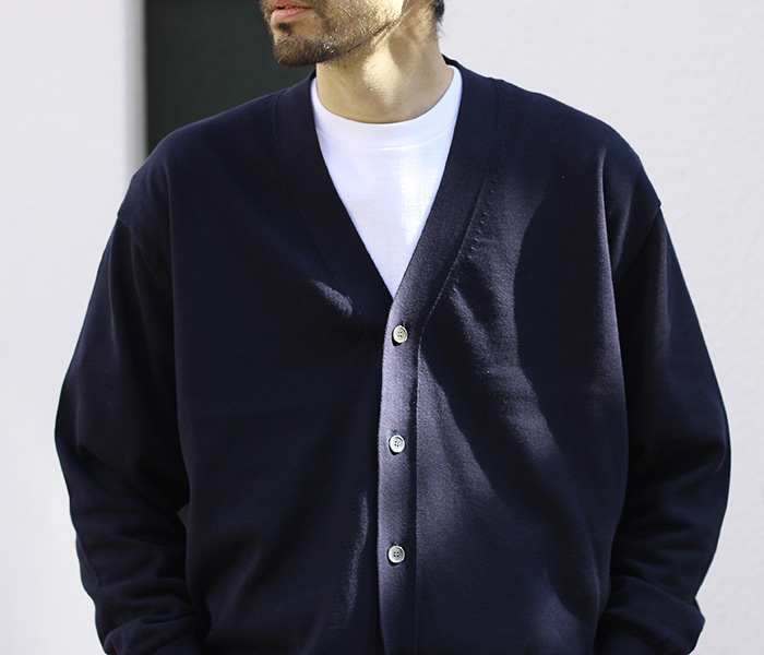 週末限定直輸入♪ A.PRESSE Cotton Knit Cardigan Navy 3 | www