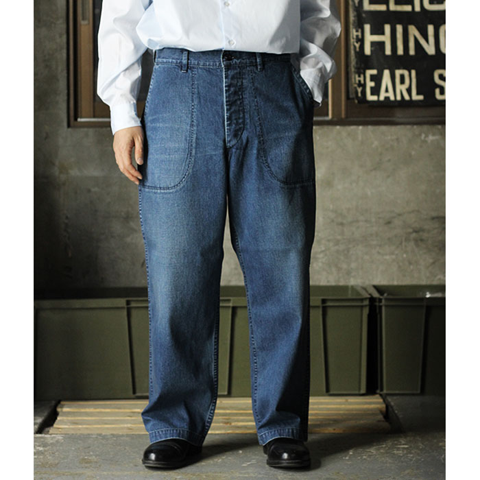 パンツA.PRESSE Denim Baker Pants アプレッセ US Navy