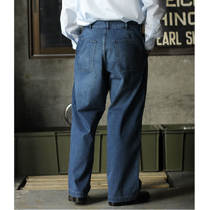 A.PRESSE US Navy Denim Baker Pants csm.fi.cr