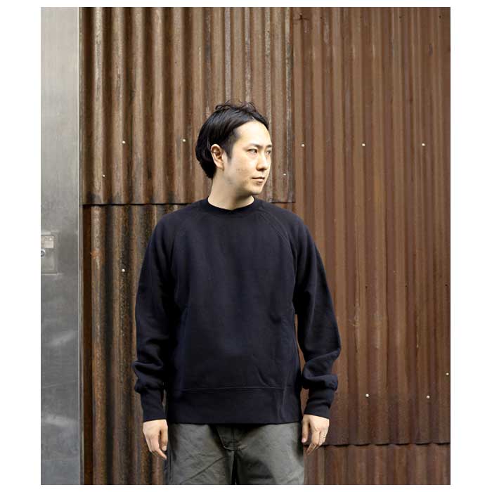 ENGINEERED GARMENTS ラグランスウェットBlack-