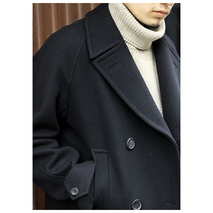 andPheb. 2022-23 COAT. 【#3 SCYE / Super140 Wool Melton D.B