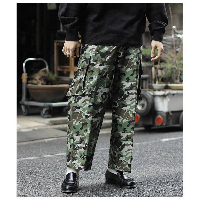 未使用 迷彩 シャツジャケット ガンホー カモ CAMO oversize