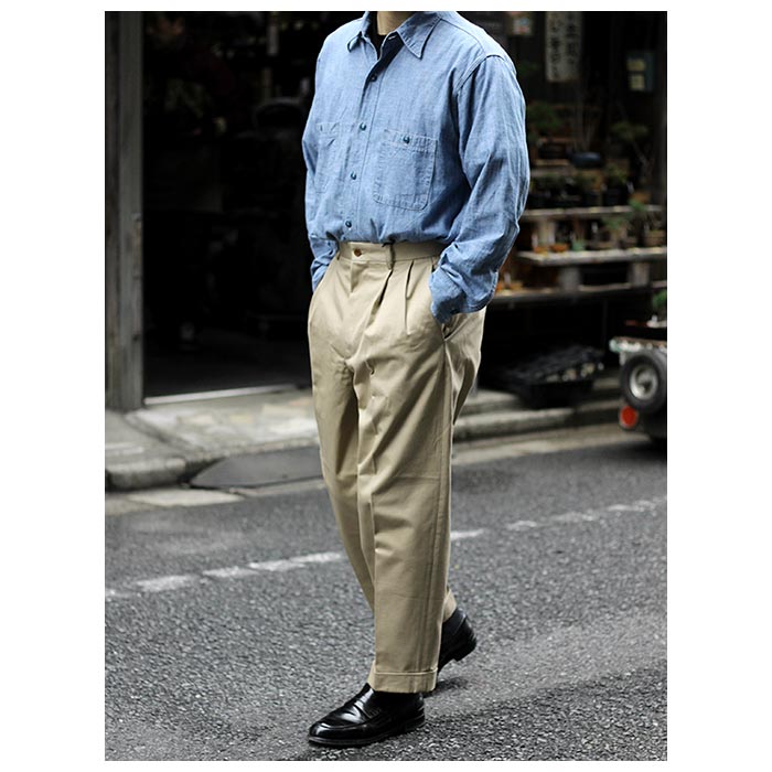 SCYE BASICS 23SS Chino 2Pleated Trousers 大流行中！ www