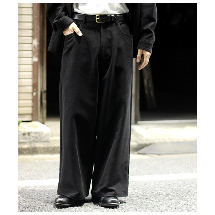 NICENESS WYATT 縮絨ギマチェックオーバーショーツ