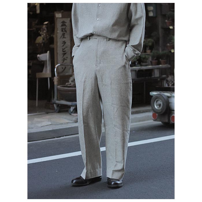 ノノット NONNOTTE ワイドトラウザー コットン サマーウール