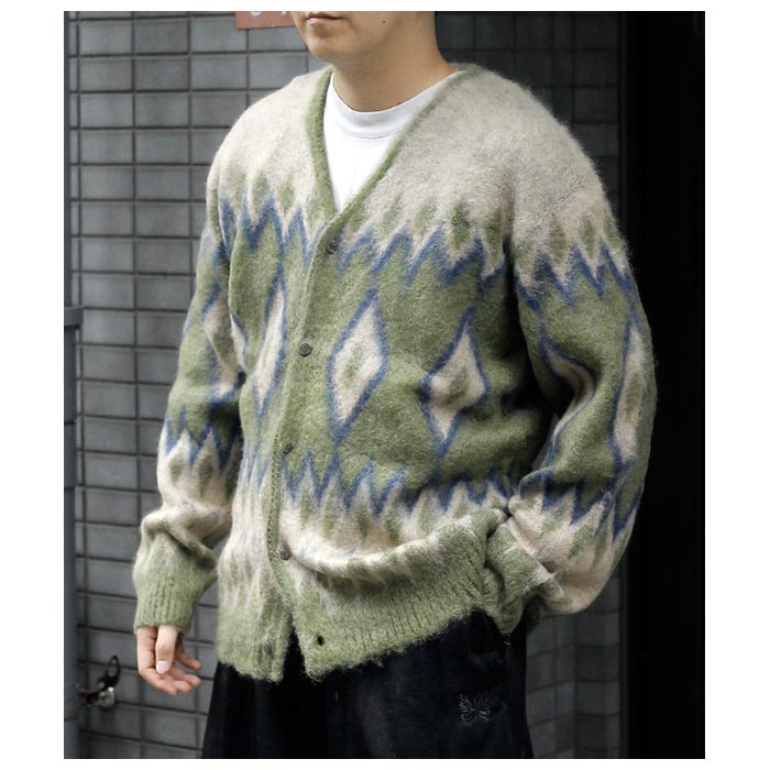 WACKO MARIA (ワコマリア) DIAMOND MOHAIR CARDIGAN