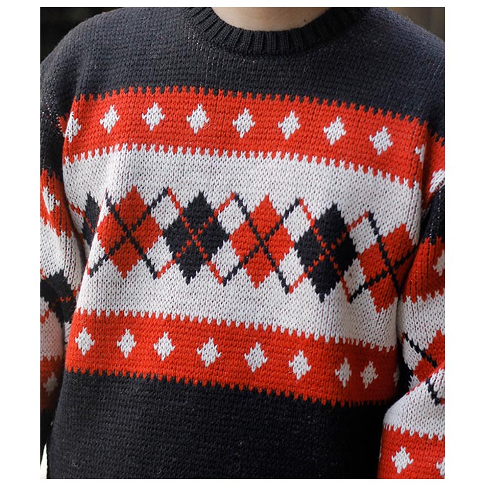 ニードルズ NEEDLES アーガイル クルーネックセーター Crew Neck ニードルズ NEEDLES アーガイル クルーネックセーター Crew Neck