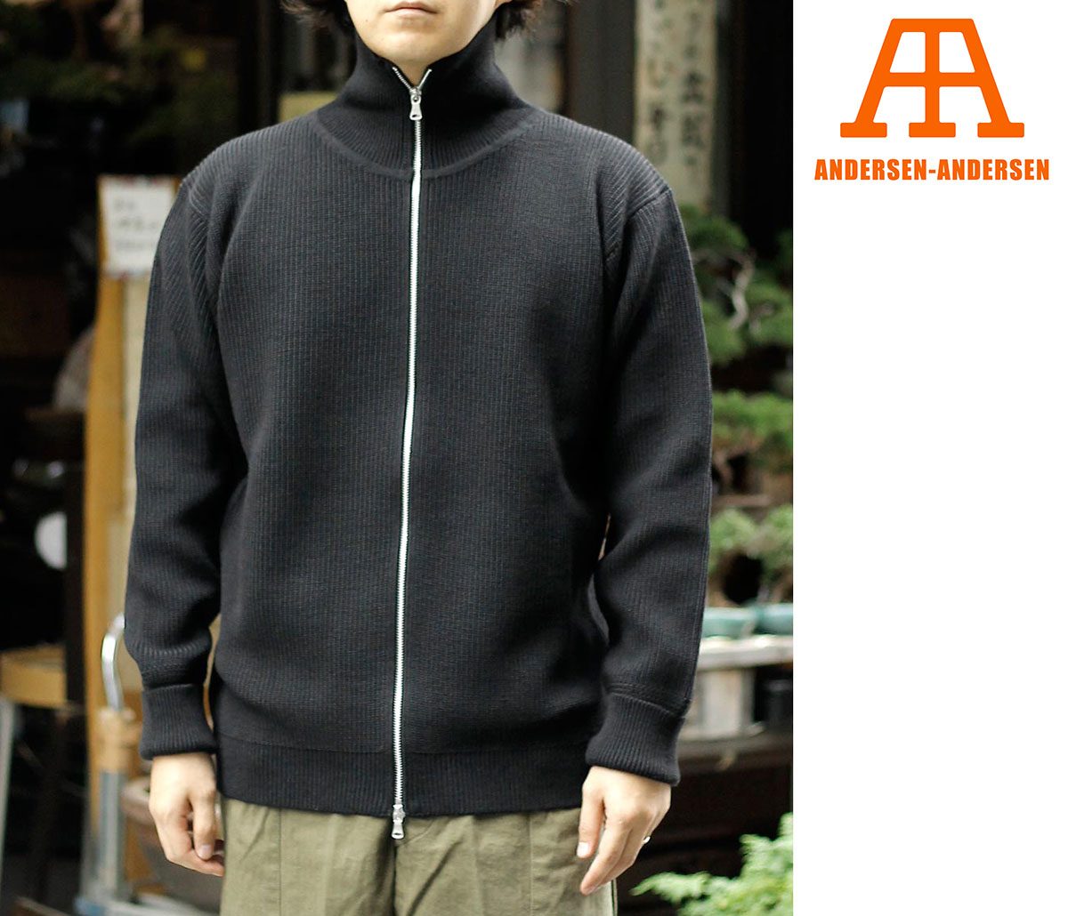 【極美品】アンデルセンアンデルセン　ドライバーズニット　M グリーン アンデルセンアンデルセン ANDERSEN-ANDERSEN ドライバーズ