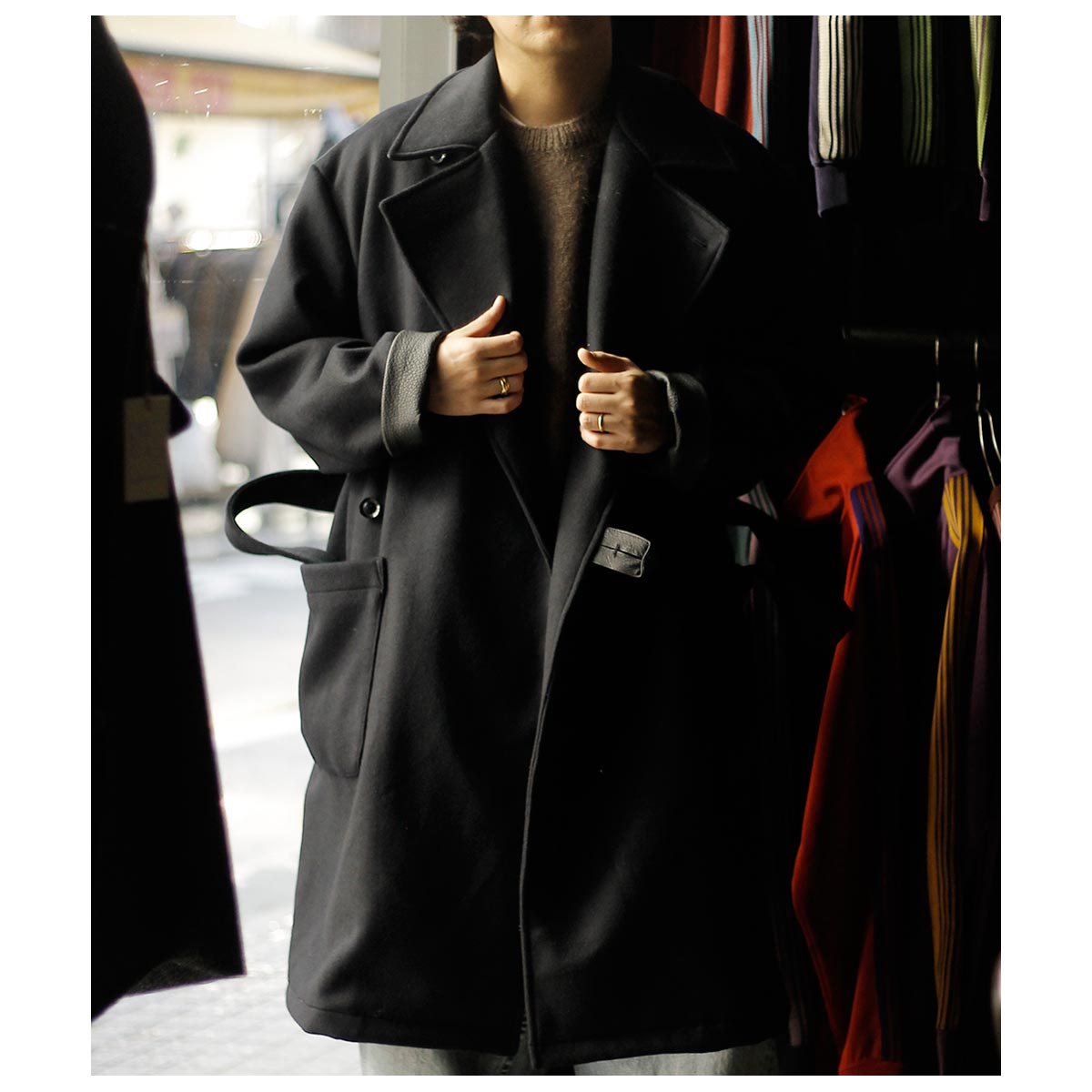 オーベルジュ AUBERGE ビキューナ カシミヤ 160's ウール ベルテッド