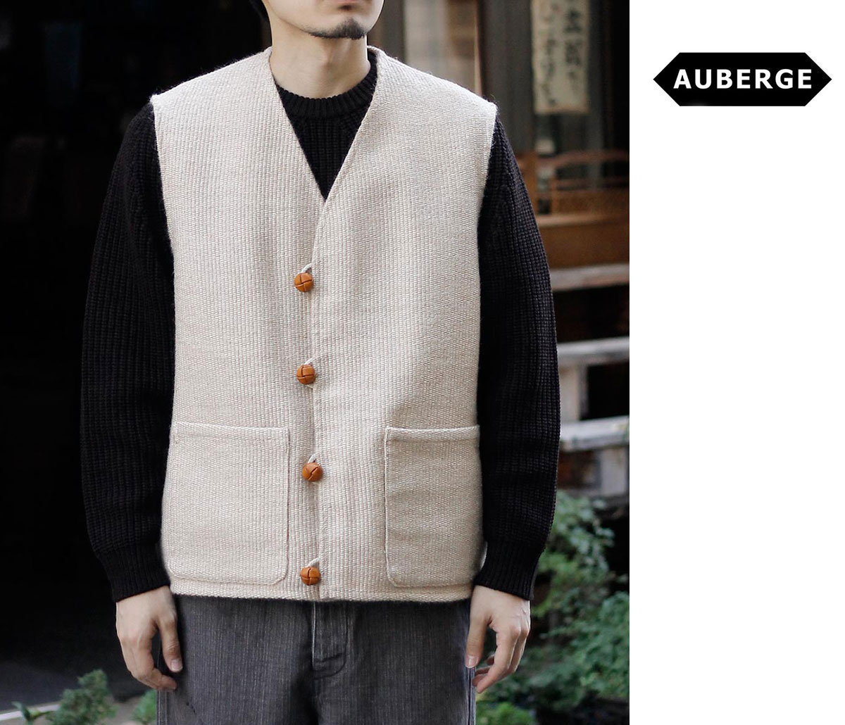 オーベルジュ AUBERGE シャンパンゴールド モヘア オルテガクロス