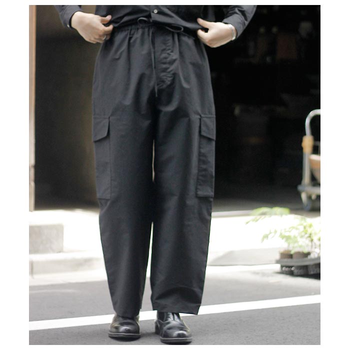 ブラックカーゴパンツ スウェット素材 オリジナルカーゴパンツ | ZORVA