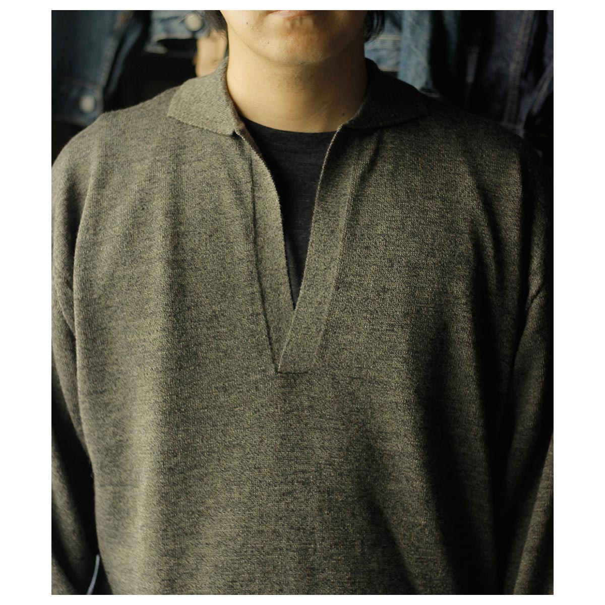 BATONER25SSラミーポロシャツ 2バトナー バトナー BATONER ラミー ウール スキッパー セーター RAMIE