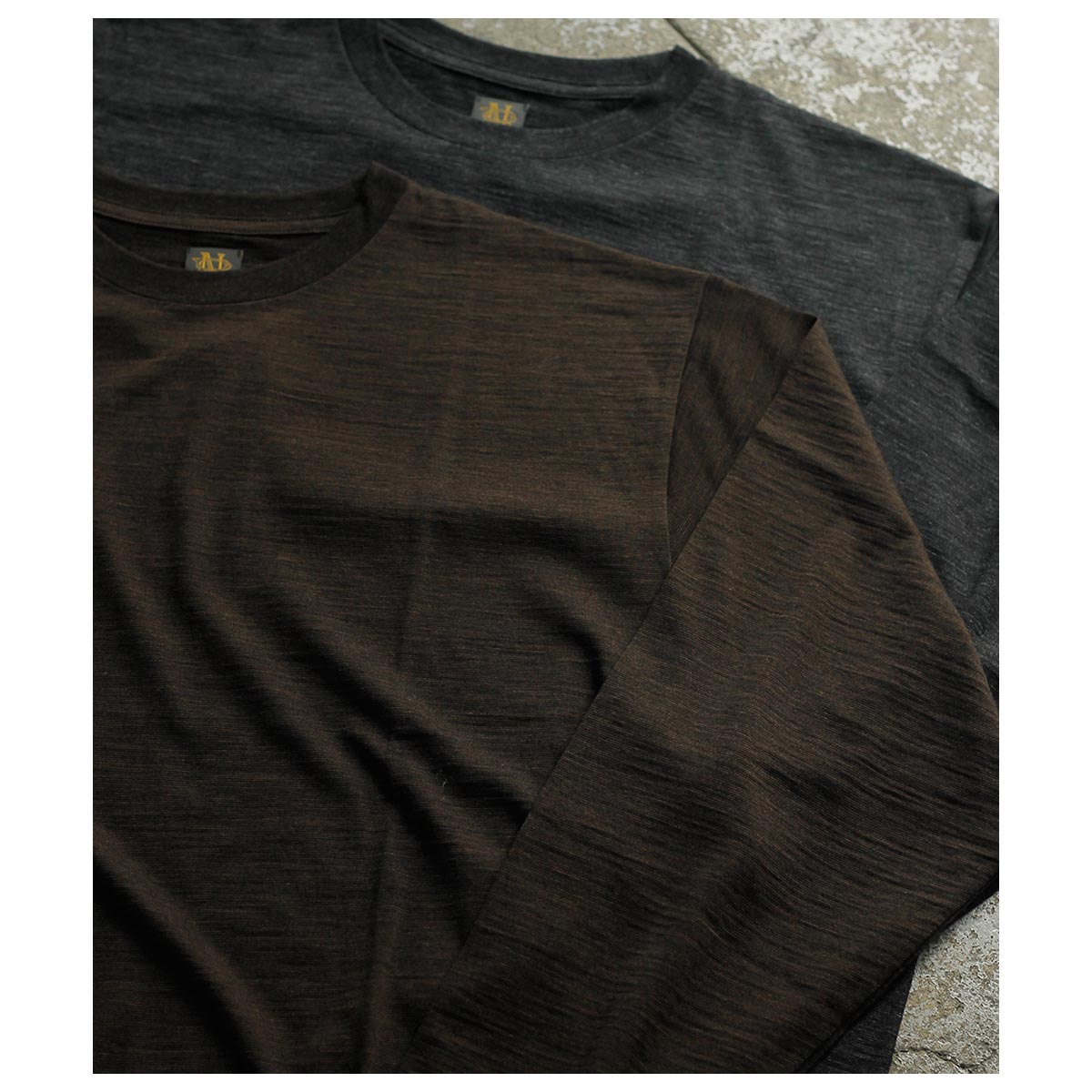 BATONER バトナー 22ss ウールT 長袖カットソー チャコール WASHABLE WOOL LONG SLEEVE T-SHIRT - WUNDER