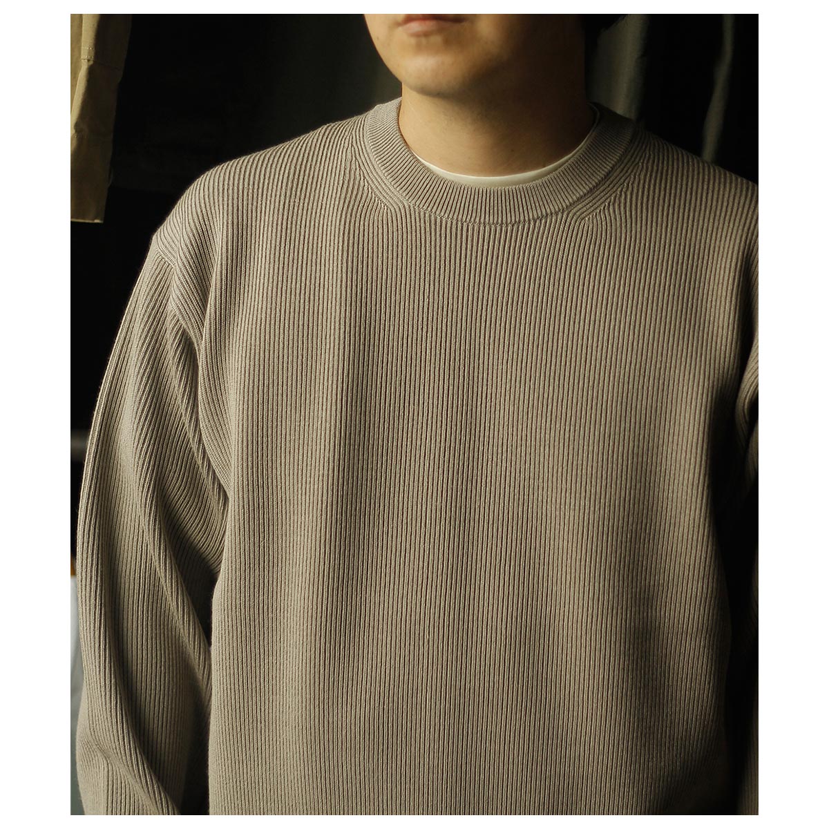 バトナー HYPER TWIST WOOL RIB CREW NECK ブラウン バトナー HYPER TWIST WOOL RIB CREW NECK ブラウン - トップス