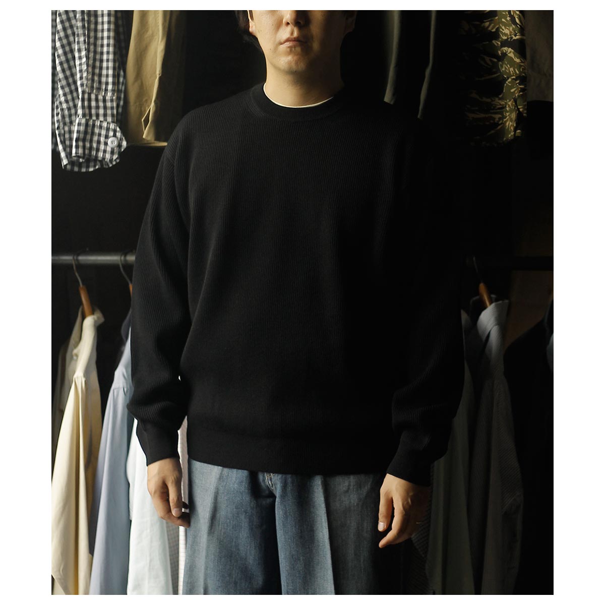 バトナー BATONER スーパー ハイツイスト ウール クルーネック SUPER