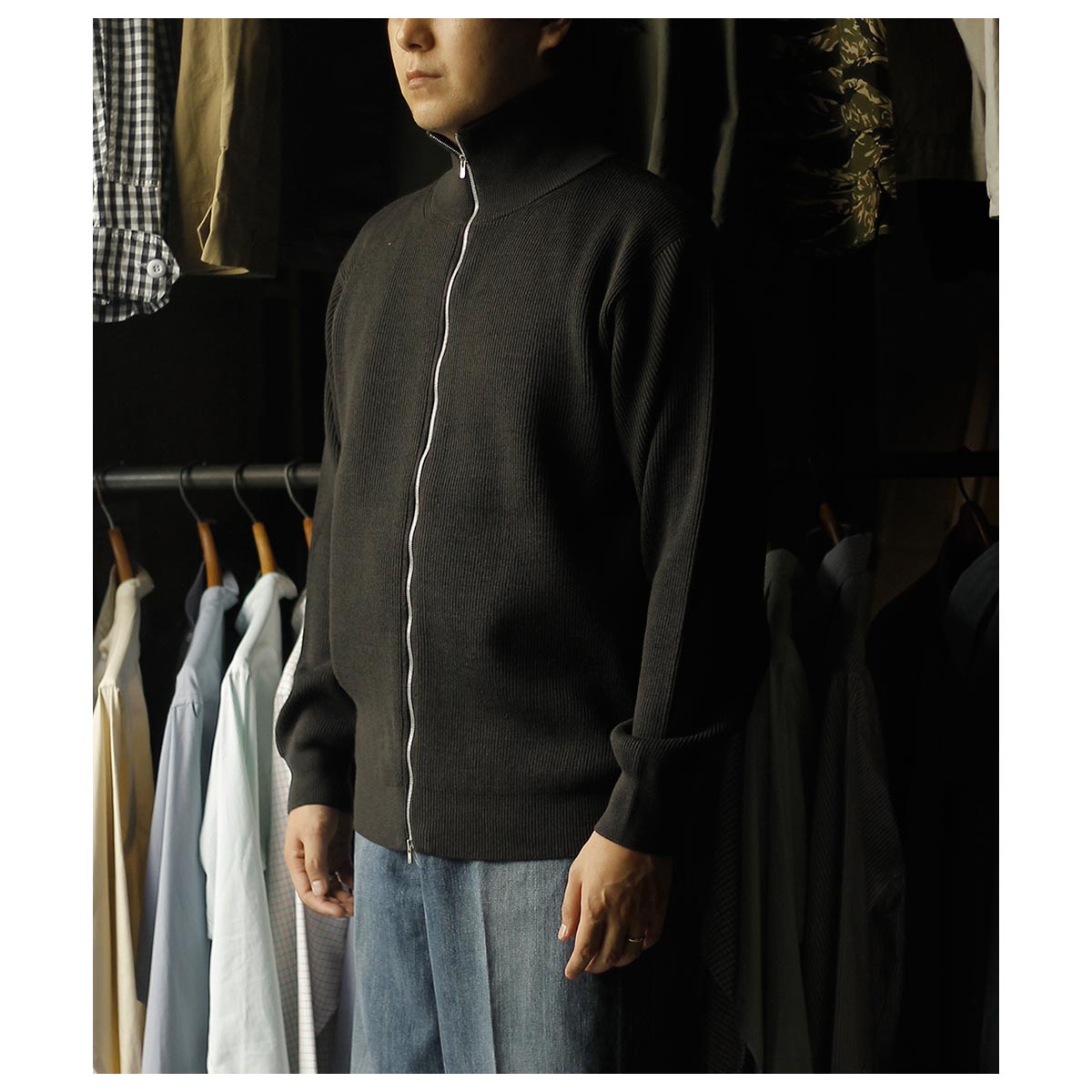 BATONER ドライバーズニット　ブラック　サイズ2 バトナー BATONER スーパー ハイツイスト ウール ドライバーズ