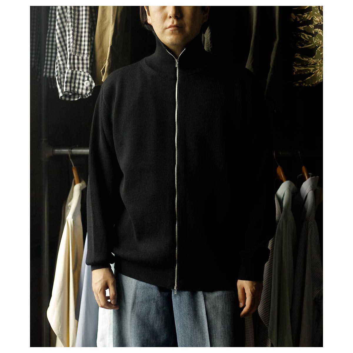 美品 BATONER ドライバーズニット　ブラック 24ss 2 ドライバーズニット ジップアップ | BATONER/バトナー | 三越