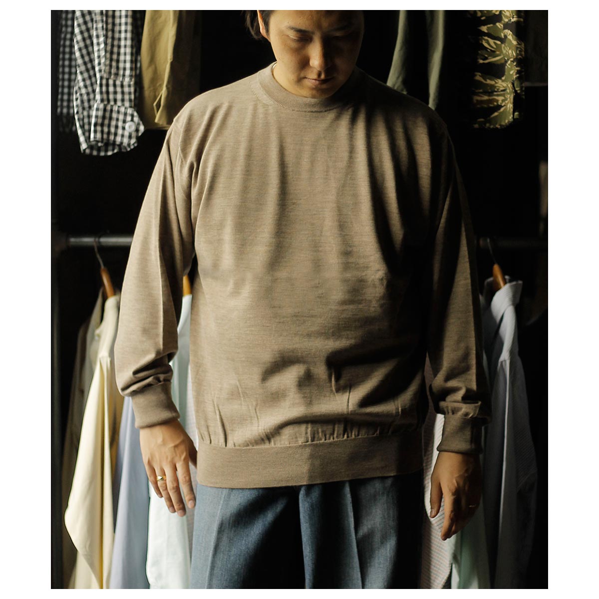 バトナー BATONER ベイビー ウール クルーネック BABY WOOL CREW NECK