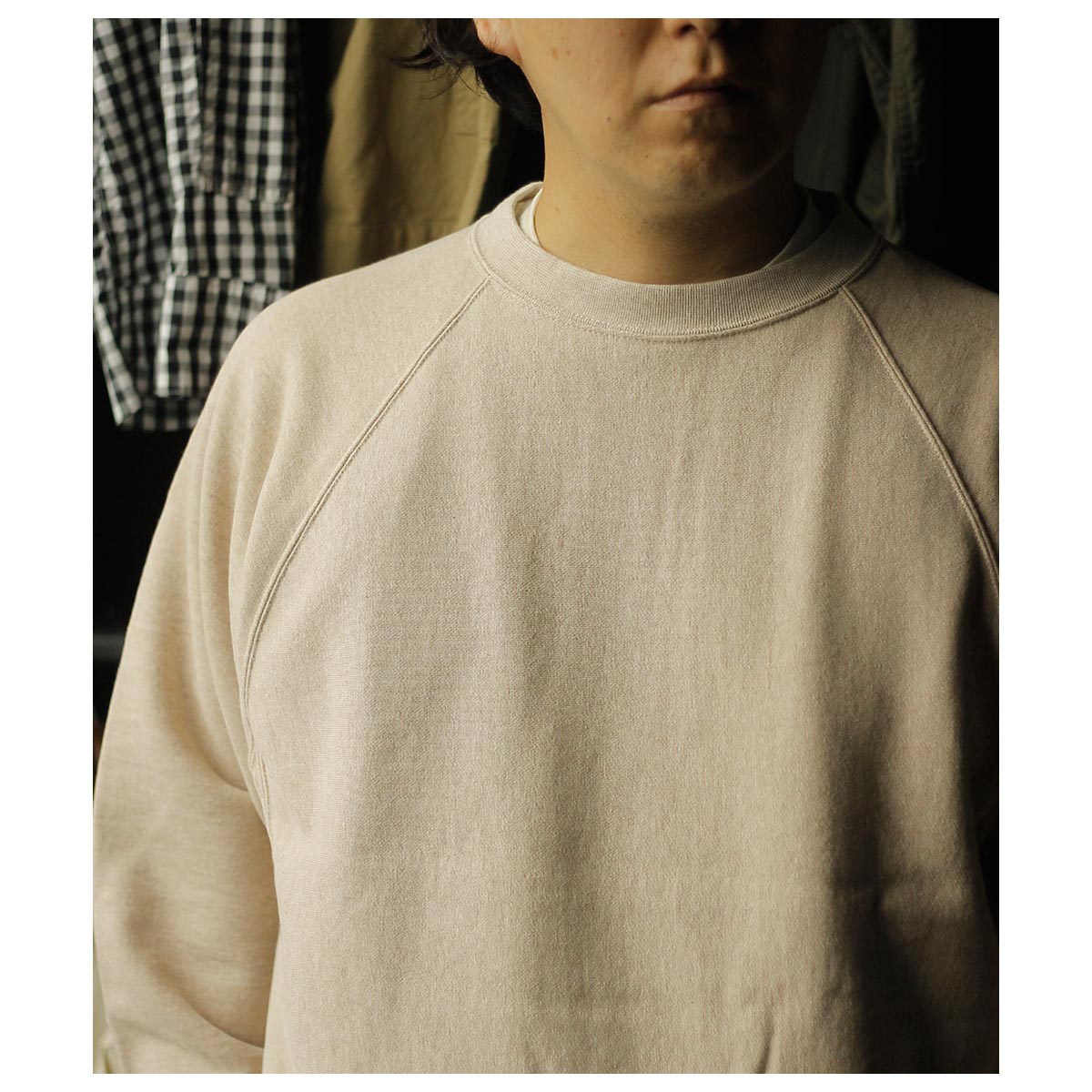 バトナー BATONER メランジェカラー ジャンベルカ裏毛 クルーネック