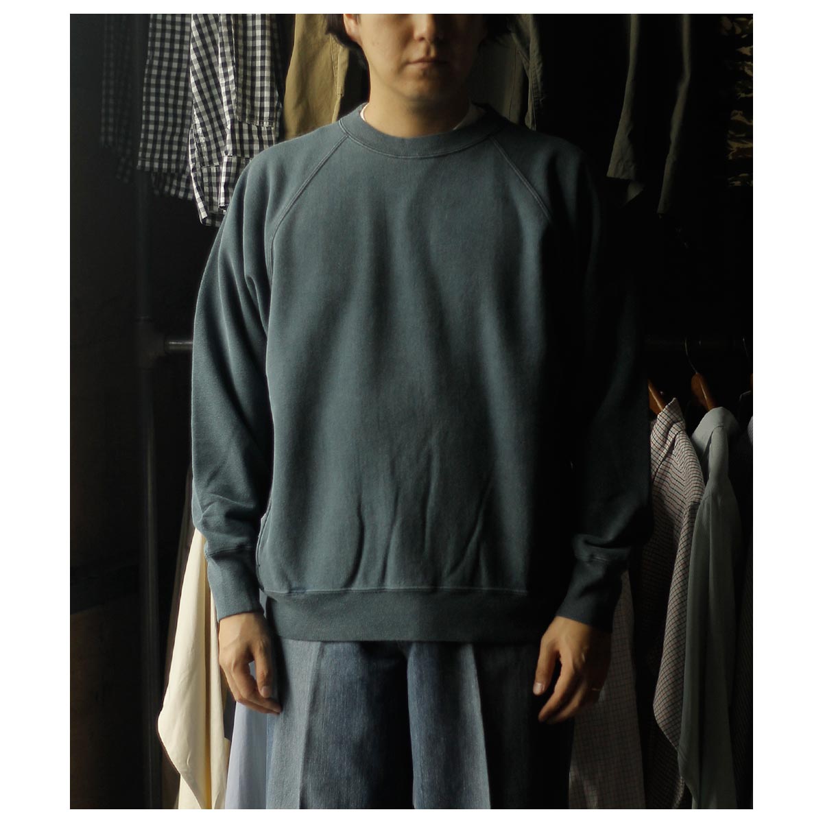 バトナー BATONER フェードカラー ジャンベルカ裏毛 クルーネック FADE