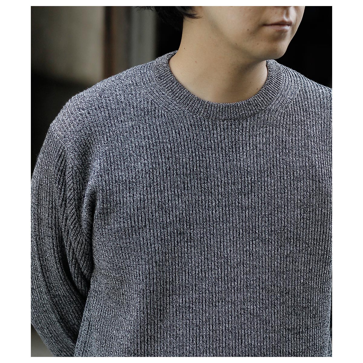 バトナー ソリッドウール リブ クルーネック バトナー BATONER ソリッド ウールリブ クルーネック SOLID WOOL
