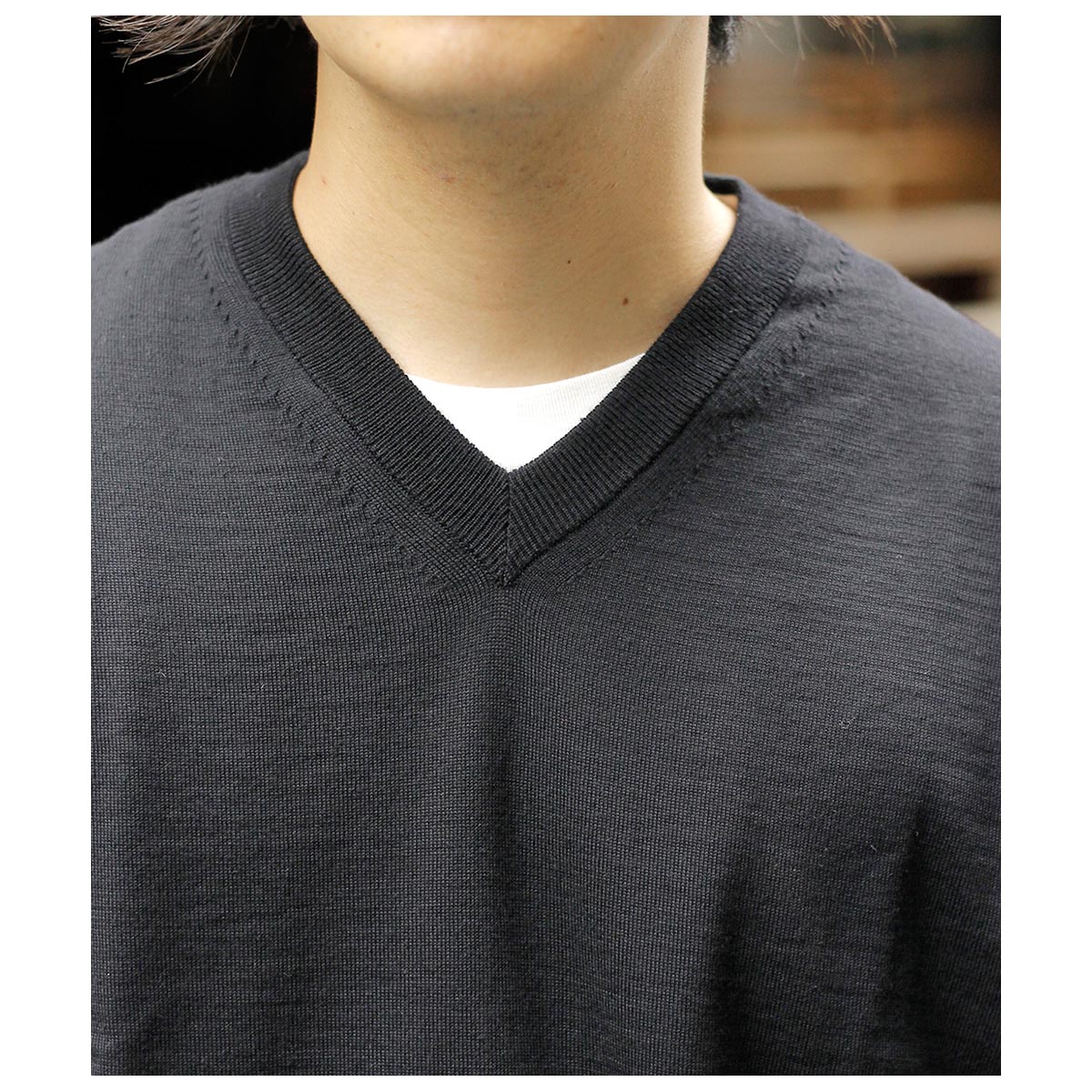 バトナー BATONER ベイビー ウール Vネック BABY WOOL V NECK (BN-26FM