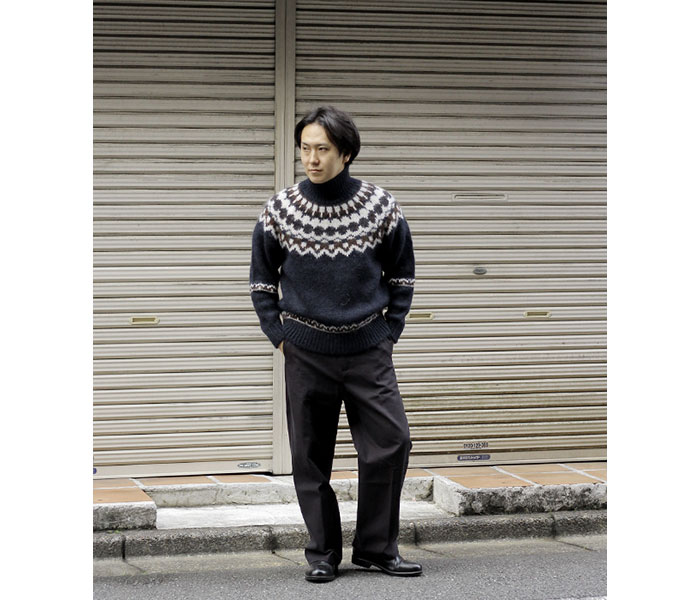 バトナー BATONER モヘア ノルディック タートルネック セーター