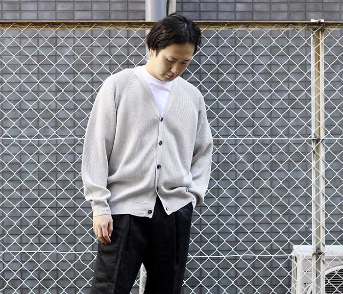 バトナー BATONER ハイカウント リネン カーディガン HIGHCOUNT