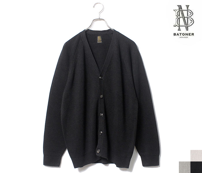バトナー BATONER ハイカウント リネン カーディガン HIGHCOUNT