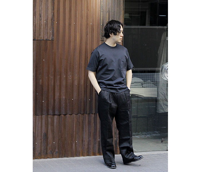 バトナー BATONER ハイカウント オーガニック クルーネック T