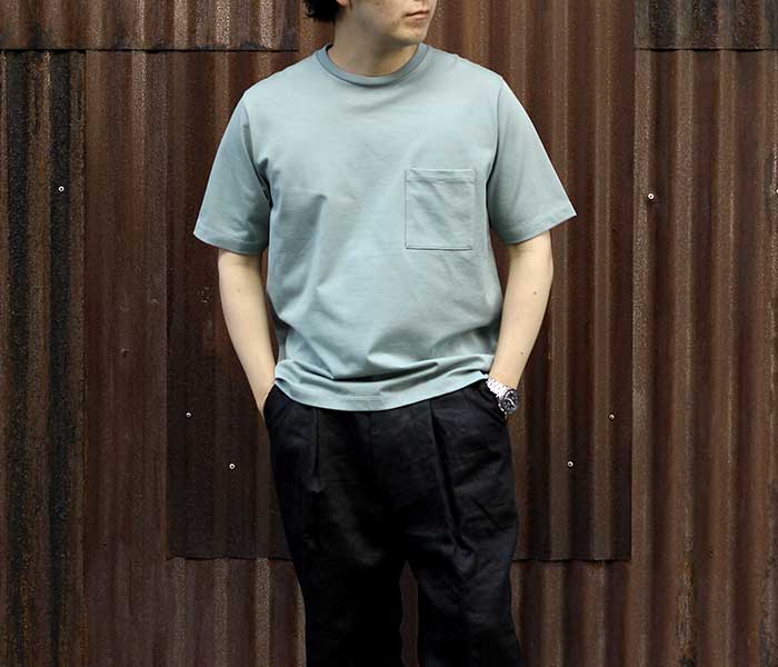 バトナー BATONER ハイカウント オーガニック クルーネック T
