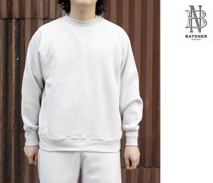 バトナー BATONER ジャンベルカ 裏毛 クルーネック JUMBERCA