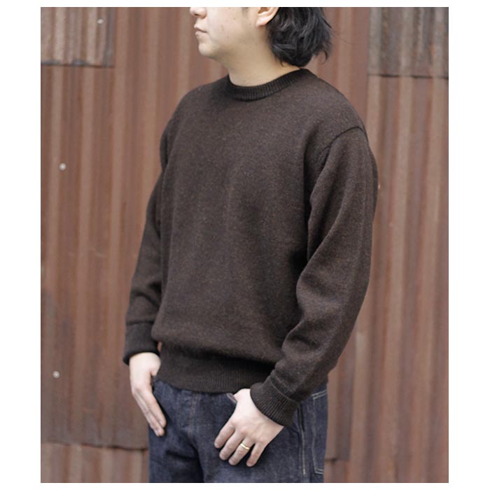 バトナー BATONER ベイビー アルパカ クルミ 天竺 クルーネック
